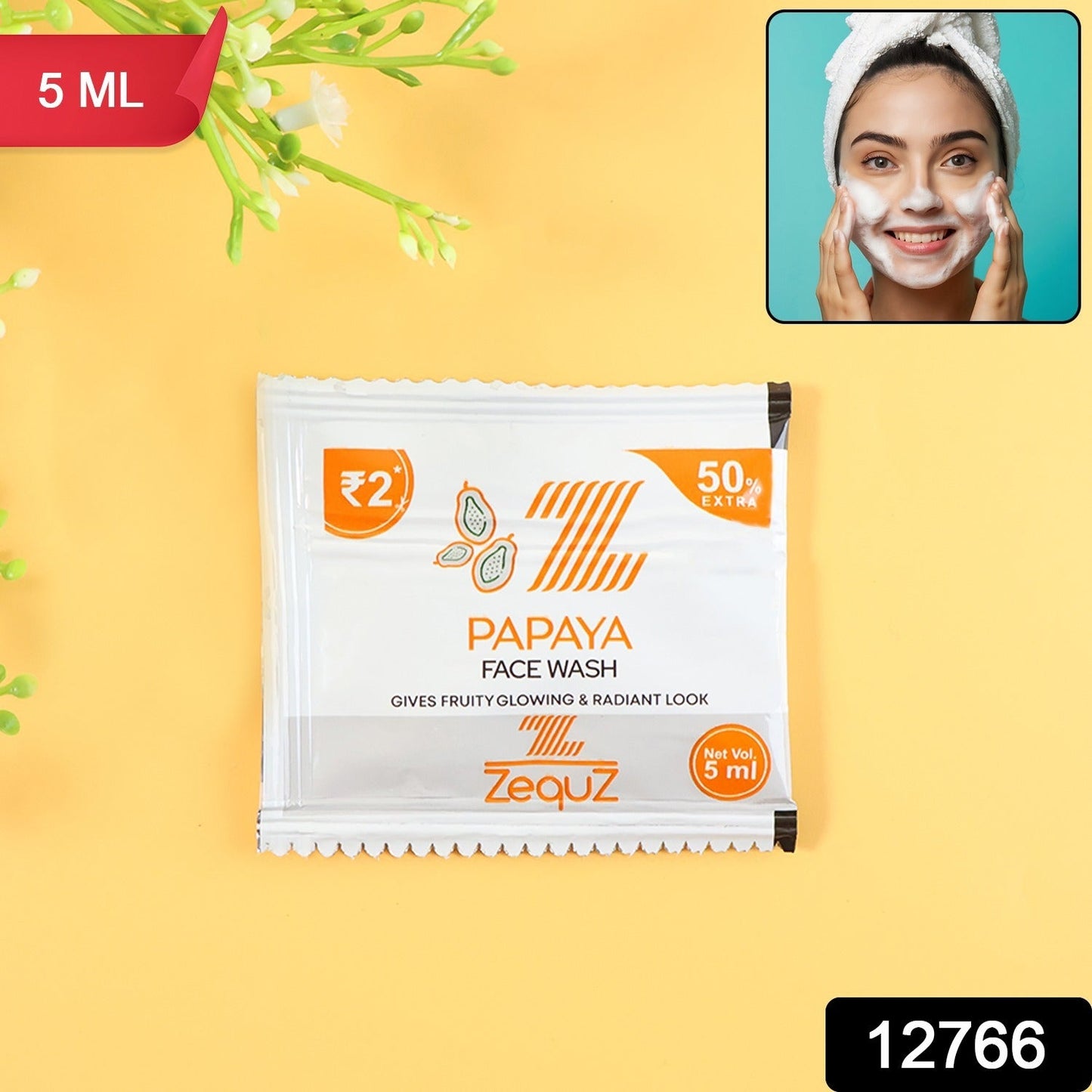 Zequz Papaya Face Wash Sachet (5 ML / 1 Pc)